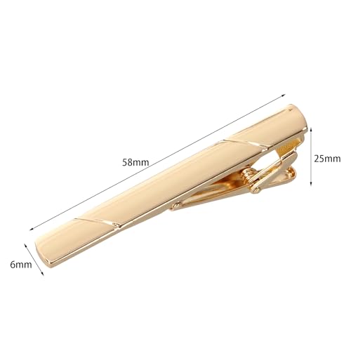 Image of 4 Pcs Stainless Steel Tie Clips for Men Classic Tie Bar Clip for Formal Business Wedding Party Fathers Day Gift