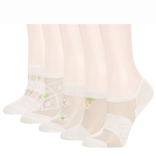 Image of Benefeet Sox Sheer No Show Socks Women Girls Cute Thin Mesh Low Cut Liner Socks for Loafers Boat Shoes