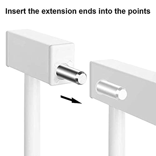 Image of Safe-O-Kid- Pure Metal Baby Safety Gate (75-95 cm), Adjustable, 2 Way Auto Close, Barrier for Stairs, Door and Hallways, Dog /Pet Barrier Fence-Black