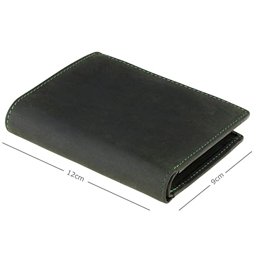 VISCONTI Hunter 709 Mens Coin & ID Holder Tri Fold Wallet (Oil Green)3