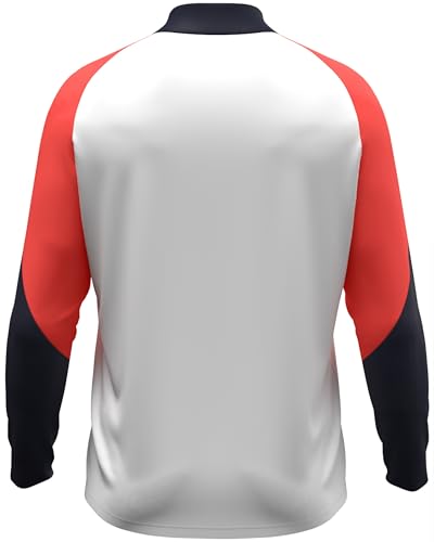 JAKO Unisex Ziptop Dynamic, weiß/Coral/Marine, 3XL – Ansicht 6
