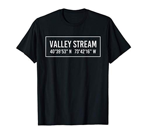 VALLEY STREAM NY NEW YORK Funny City Coordinates Home Gift T-Shirt