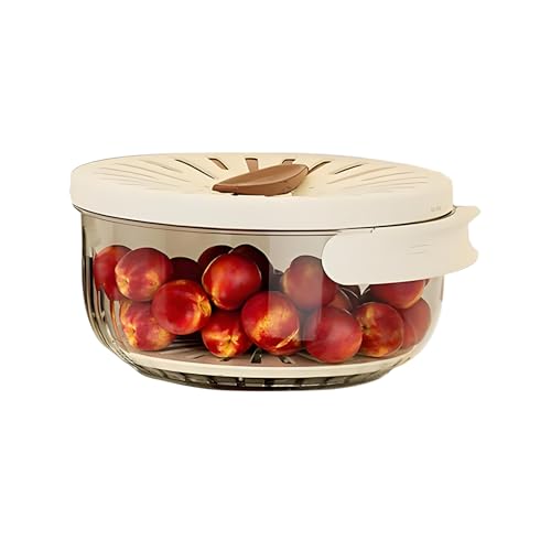 Cuenco Colador,Cesta Lavadora De Verduras Con Tapa Y Bol Para Frutas - Herramienta de Cocina con Asa Plegable, Escurridor para Alimentos, Pasta y Vegetales, Utensilios de Cocina Prácticos