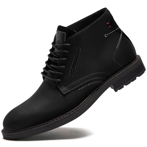 Image of Arkbird Men's Chukka Boots, Leather Ankle Dress Boot Casual Oxfords Lace Up Work Shoes