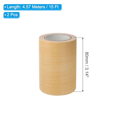 Image of PATIKIL Wood Grain Repair Tape 3 inch x15ft,2 Pcs Self Adhesive Realistic Textured Repair Tape Patch for Floor Door Table Cabinets Desk,Yellow Maple