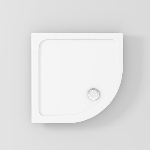 Quadrant 900 x 900mm Shower Tray Pearlstone for Shower Enclosure Cubicle with Waste Trap