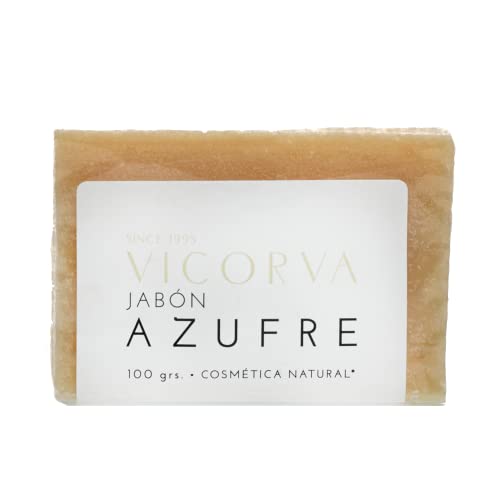 Vicorva | Jab贸n S贸lido Azufre Pastilla | Seborregulador | Hecho en Espa帽a | Ingredientes naturales| 100 gr