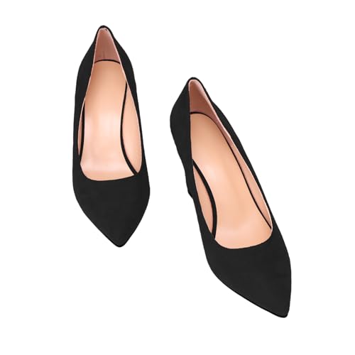 Elegant Women's Closed Toe Wedge Sandals - Comfortable Slip-On Pumps for Formal Events, Weddings, Office Work, and Dressy Occasions in2