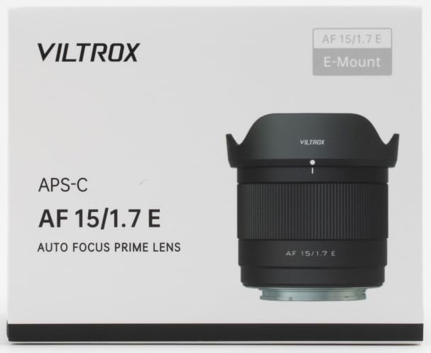 VILTROX 15mm F1.7 E-Mount Lens for Sony, APS-C Ultra Wide Angle Autofocus Lens for Sony E-Mount Cameras FX30 ZV-E10 ZV-E10II A6700 A6600 A6500 A6400 A6300 A6100