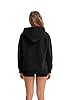 XKBHYD Hoodies for Women UK Ladies Solid Color Oversized Hoodies Long Sleeve Pullover Sweatshirts Top Jumper S-2XL Black #1