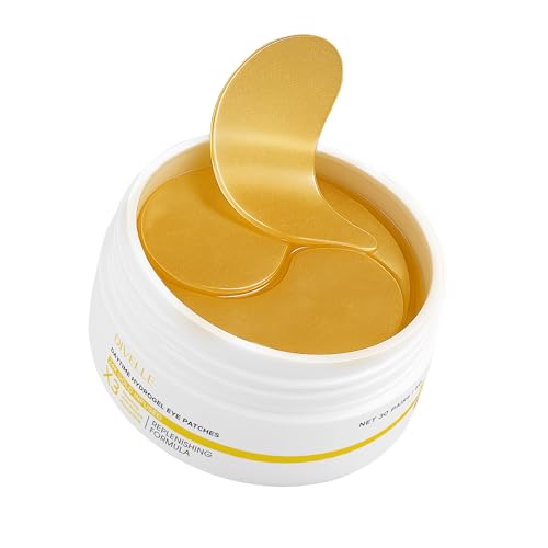 Divelle Parches de Hidrogel para Ojos Oro 24K – Reduce Ojeras y Fatiga en Minutos, Hidratación Intensa y Restauración Profunda con Vitaminas C y E, Aloe Vera y Ácido Hialurónico (30 Pares/60 uds)