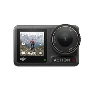 DJI Osmo Action 4 Essential-Combo, 4K/120fps Action Cam mit 1/1,3-Zoll-Sensor, Unterwasserkamera, Atemberaubende Low-Light-Aufnahmen, 10-Bit und D-Log M-Farbleistung, Langlebiger 1.770 mAh Akku