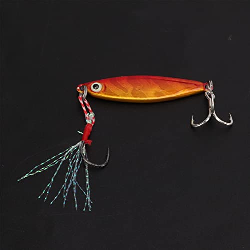 Isca de pesca Vib, 10g 3D Eyes Iscas de pesca de lago artificial realistas Vermelho alaranjado