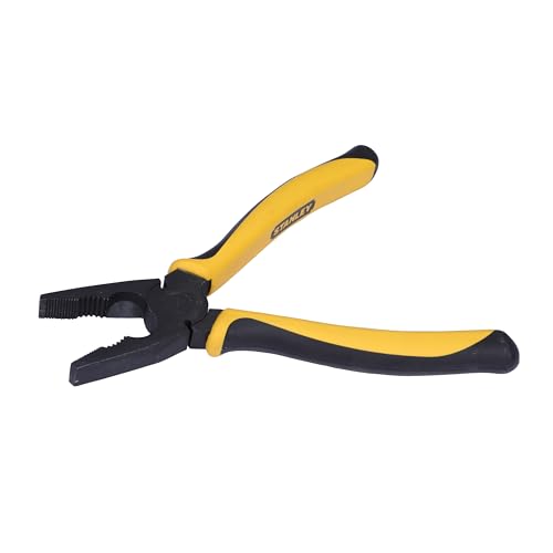 STANLEY 70-482 8'' Sturdy Steel Combination Plier with Anti-Rust properties for gripping, holding and cutting wires, YELLOW & BLACK - Image 11 thumbnail