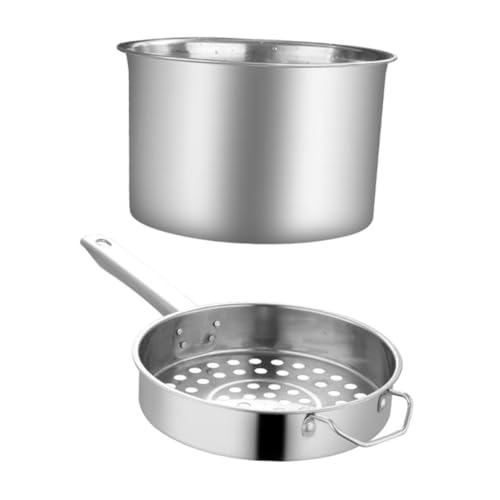 Lurrose 家用大ステンレス製水切りおたま 便利な麺ザル 均一 配膳用調理器具 野菜洗浄にも