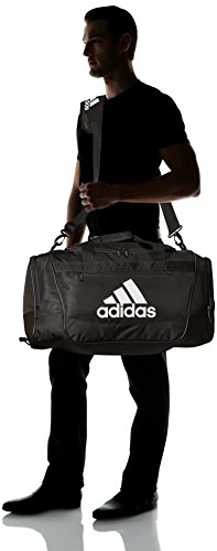 adidas Unisex Defender III Small Duffel Bag, Black/ White, Small