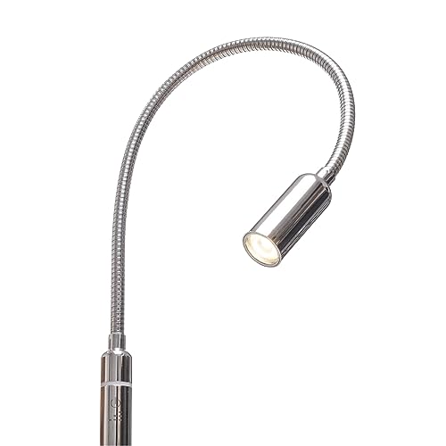 kalb Material für Möbel 3W LED Bettleuchte dimmbar Leseleuchte Nachttischlampe Bettlampe Leselampe, Auswahl:1er Set chrom