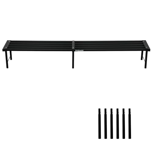 MultirackX Metal Plant Stand Rust-proof Aluminum Flower Pot Stand Heavy Duty Planter Display Shelving for Patio Balcony Garden Living Room Decorative (Black 47.2 Inch)