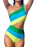 11 Best Swimsuits for Athletic Build - Body Flattering Bathing Suits for 2026 12 CUPSHE Women's One Piece Swimsuit One Shoulder Bathing Suit Cutout Color Block Tummy Control Swimwear, L