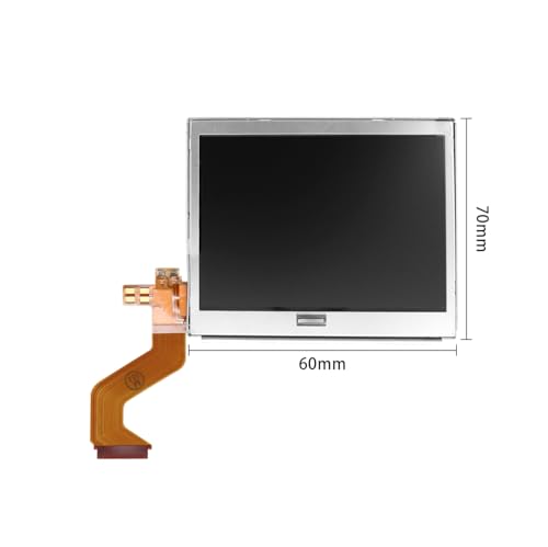Nicear NDSL-Ersatzbildschirm, LCD-Glas, Displayteile oben für die Reparatur der NDSL-Konsole, langlebiges Anti-Druck-Glas (oberer Bildschirm)
