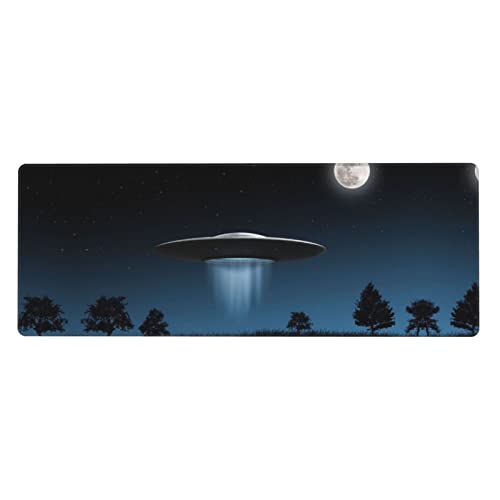 Tapis de souris de jeu soucoupe volante grand format XXL pour bureau et maison