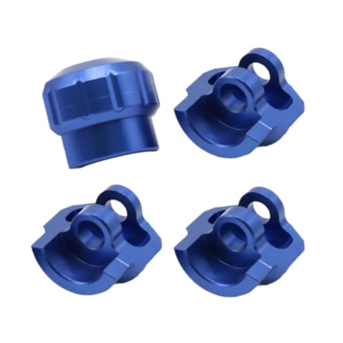 DYNWAVE 4Pcs 1/8 1/7 Shock Cap Protector Anti Collision Cap Accessories Upgrades Part RC Shock Absorber Cap for Ara106058T2 Ara106048, Blue