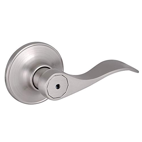 Image of Design House Springdale Privacy Door Lever, Satin Nickel