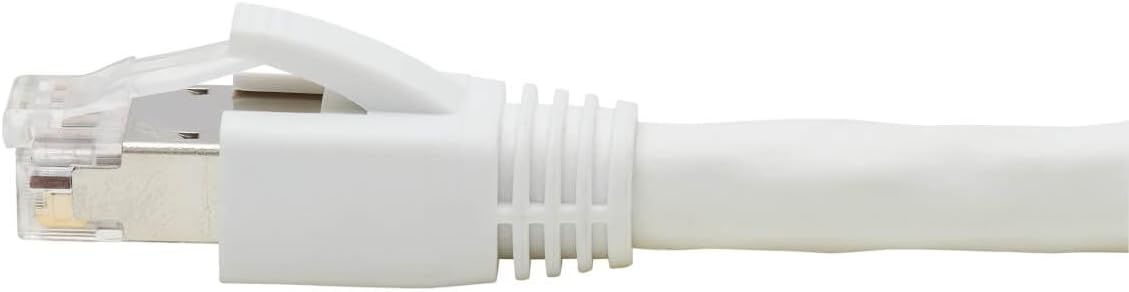 Tripp Lite Cat8 Snagless Ethernet Cable, 25G/40G Certified Network Patch Cable, 22 AWG S/FTP, PoE, White, 25 Feet / 7.6 Meters, Lifelong Warranty (N272-025-WH)