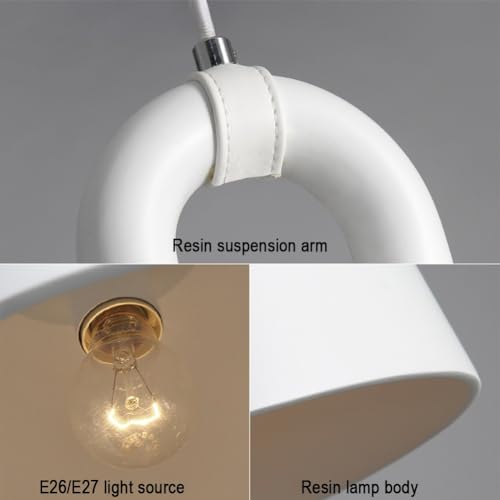 Suspension créative en forme de dôme rose et lampe réglable 22 cm - 7