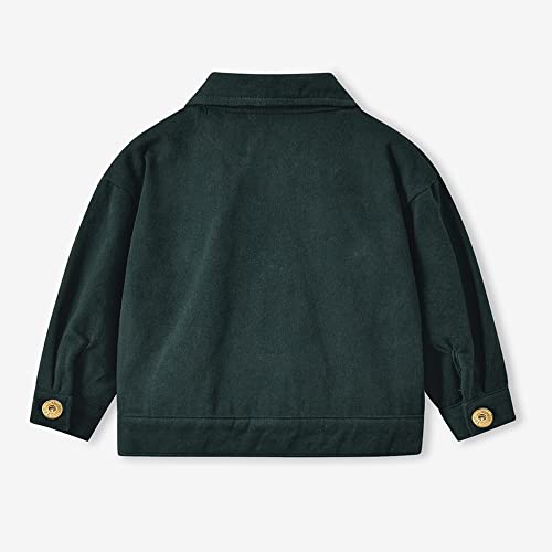 Toddler Baby Boy Girl Denim Trucker Jacket Button Down Long Sleeve Solid Color Coat Kid Winter Comfy Outwear2