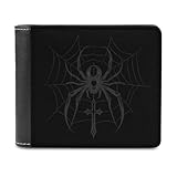 Diviine Spider - Cartera plegable de piel sintética con bolsillo, monedero delgado para mujeres y hombres, Estilo:, Talla única