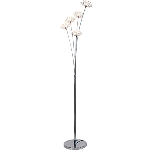 Les lampadaires modernes de LED de lampe de sol for des appareils d'éclairage en cristal de chambre à coucher 3/5 têtes argent G4 verticales standard de lampe de plancher H158cm/170cm Lampadaires