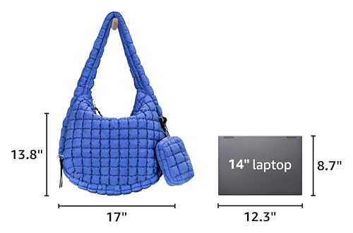 Image of GASSDA Puffer Tote Bag for Women Large Quilted Puffy Lightweight Carryall Crossbody Tote Bag for Women