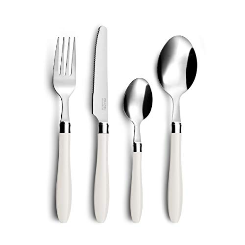 PRADEL ESSENTIEL - Ménagère 16 couverts de table pour 4 personnes - Réglisse - Acier inoxydable...