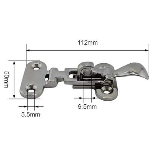 CHMIFTNX 4 PCS Deck Lock Hasp 316 Stainless Steel Lockable Hold Down Clamp Latch Fastener Mirror Polish for Boat
