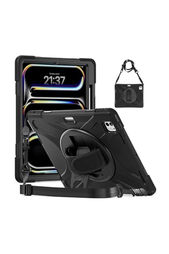 iPad Pro 13 2024 Defender Tablet Silikon Kılıf - Siyah