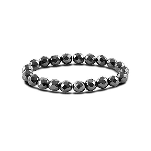 Tobillera Adelgazante de Hematites Negra antihinchazón, Pulsera Natural, Pulsera De Hematites De Drenaje Linfático, Pulsera De Pérdida De Peso Regalos para Mujeres y Hombres Cover
