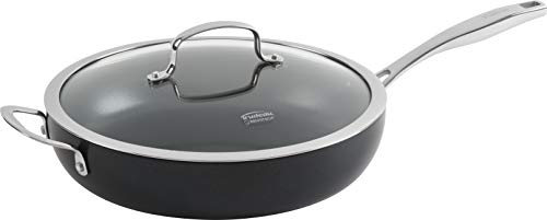 Trudeau 80119074 Heroic Hard Anodized Saute Pan with lid, 12-Inch, Black