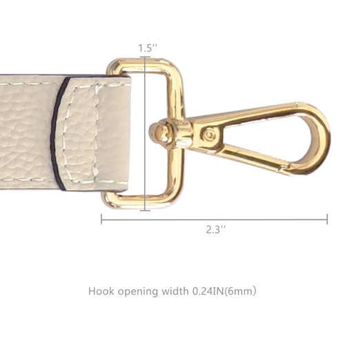 Image of 24.8 inch Leather Replacement Strap for Handbags Shoulder Bag with Metal Buckles