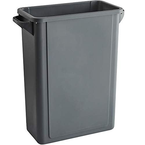 Caneca rectangular gris multiusos 15 galones