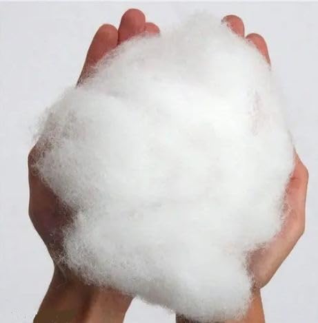 Cozyert Cotton/Fiber for Pillow, Toys Soft Fiber, Racron Polyester Synthetic Cotton Filling for Cushion, Pillow, Teddy Bear, Toy Stuffing Pillow Cushion Filling Fiber (300 Grams), White