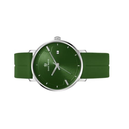 Image of Analog Watch for Men with Silicone Band | Magnetic Lock Strap | Japanese Quartz Movement | Water Resistant | Formal & Casual Wristwatch Gift