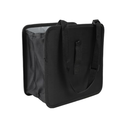 Poubelle de voiture pliable noire suspendue pour l'organisation de votre console centrale