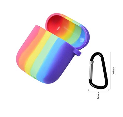 Image of Colorcase Silicone Shock Proof Protection Sleeve Skin Carrying Bag Box Cover Case for Apple AirPods Wireless Headset Earphone (Multicolor)