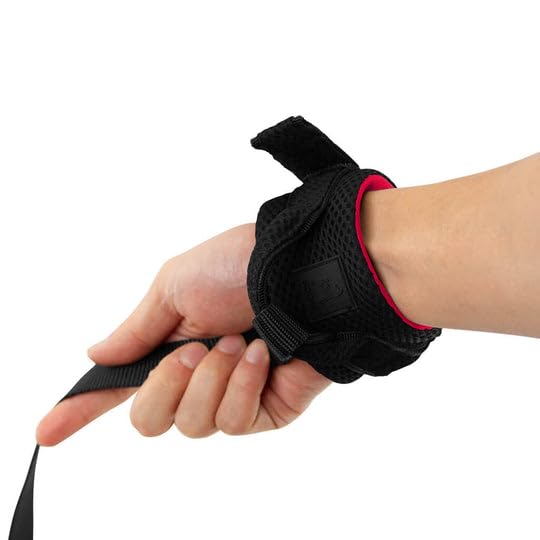 Image of Gooby Soft Mesh Wristband Surfer Leash, Black, 6 FT | Hands-free wristband; Breathable padded mesh; 6 ft; Adjustable hook-and-loop fastener; Match your harness