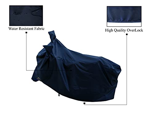 Image of All Season Protection Bike Cover for New TVS Jupiter 110 Bike Cover with Water-Resistant and Dust Proof Premium 190T Fabric Entire Navy