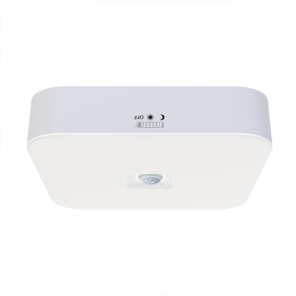 Vjsujehgy Auto-On/Auto-Off Wireless LED Ceiling Light, Motion Sensor for Closet, Pantry Laundry, 100° Detection