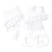 Girls White First Communion Baptism Christening Socks with Cross Embroidery 0 to 6 months, white