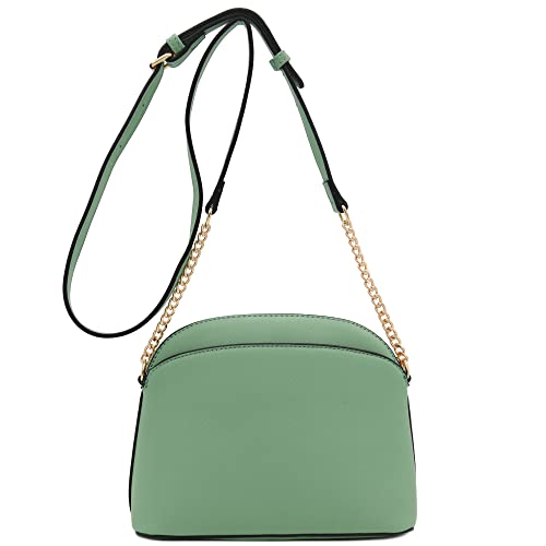 Image of FashionPuzzle Saffiano Small Dome Crossbody bag with Chain Strap