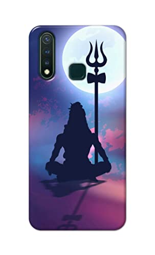 Image of Printed Hard Back Cover Case for Vivo Y19 | Vivo U3 Back Cover (Lord Shiva) -1302